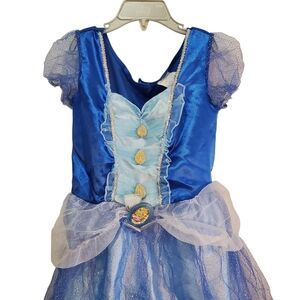 Disney Cinderella‎ Blue Princess Play Dress Costume Size 4-6X Halloween